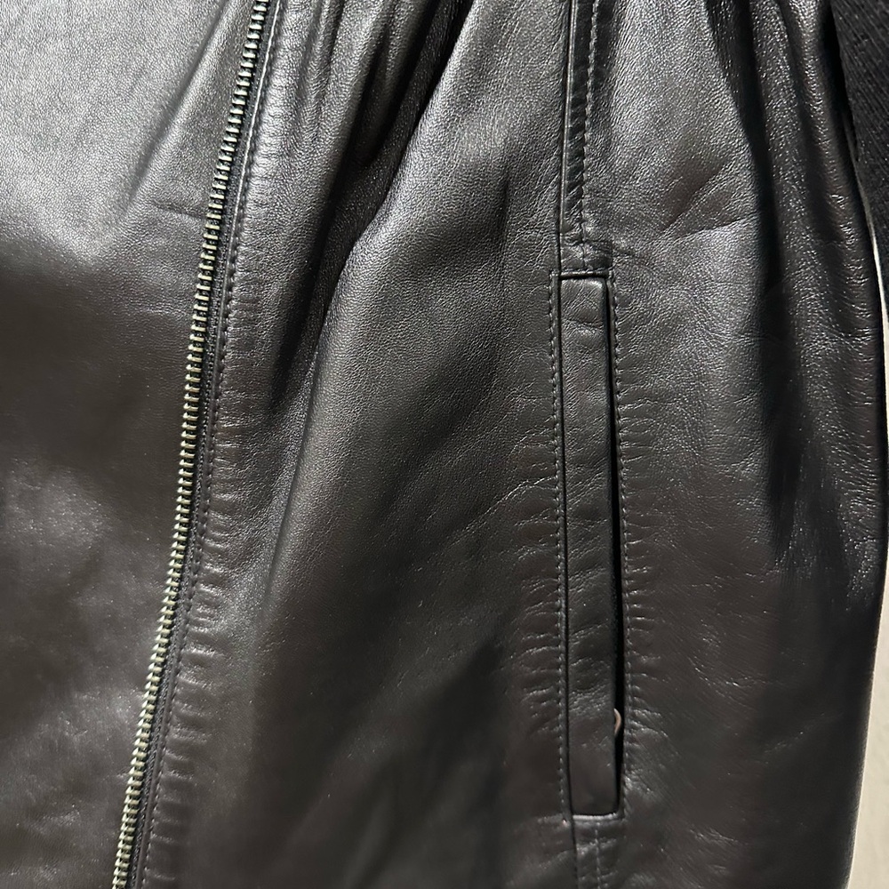 Nordstrom Black Leather Moto Jacket - Picture 7 of 14